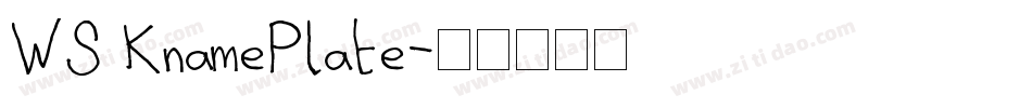 WS KnamePlate字体转换